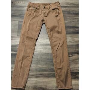 Miss Me Jeans Sz 30 Golden Brown Skinny Cotton Embellished